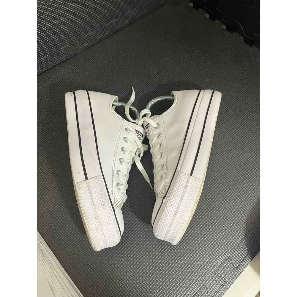 RARE Converse Chuck Taylor All Star LIFT Platform White Tuxedo Black Shoes Sz 9‎